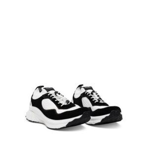 P448 Womens Black Heel Pull-Tab Lightning Toe Wedge Sneakers Shoes 38